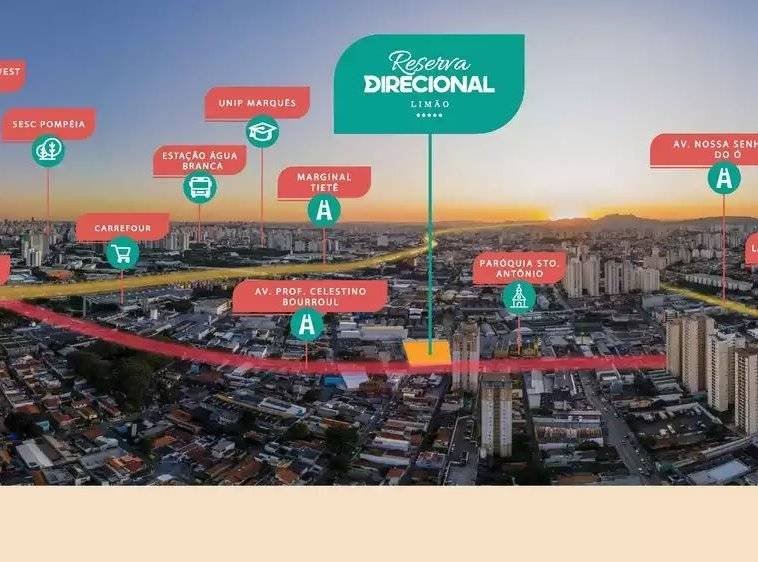 » Reserva Direcional Limão | 2 Dorms 37m² à 40m² C/ Varanda